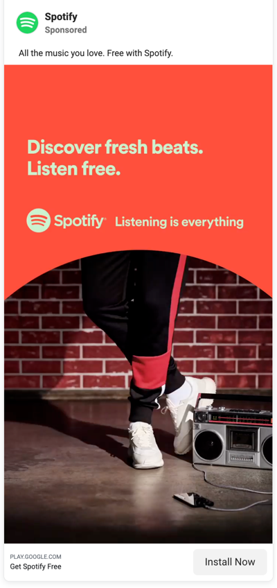 spotify Instagram ad example