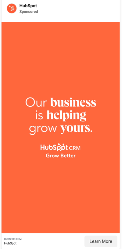 hubspot instagram ad for marketing
