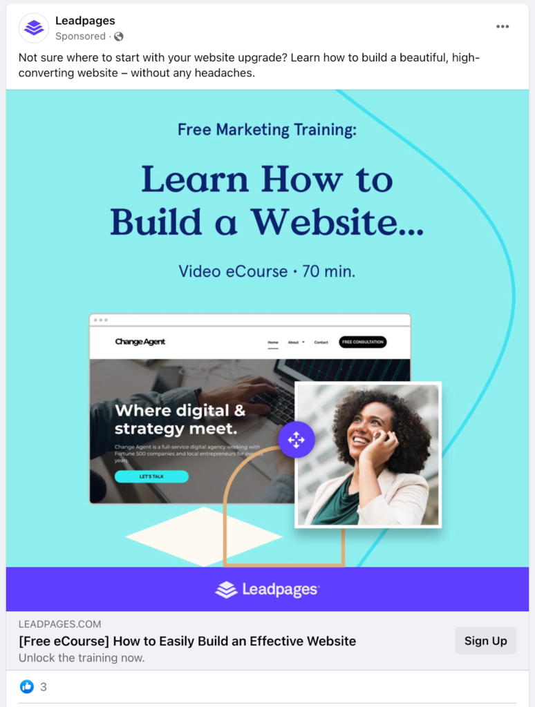 leadpages ad